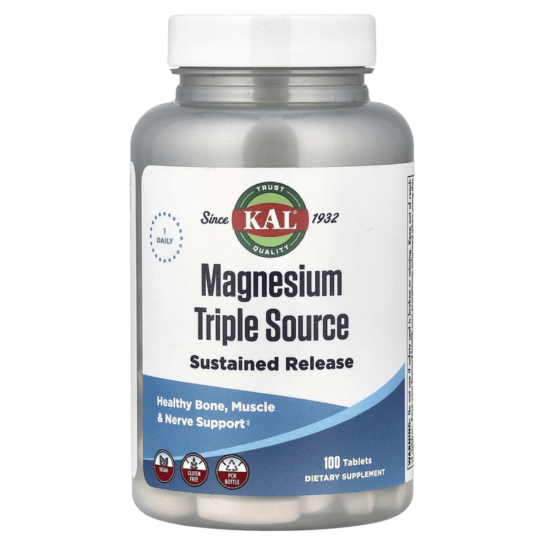 Тройной источник магния, 500 мг, 100 таблеток, KAL, Magnesium Triple Source