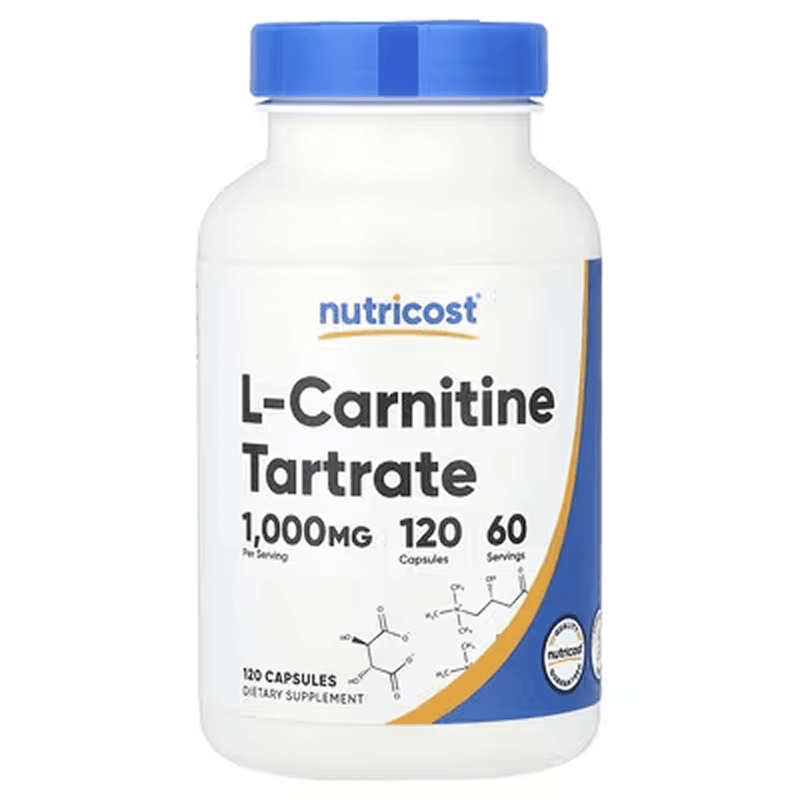 L-Карнитин Тартрат 1000 мг 120 капсул Nutricost