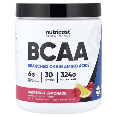 BCAA со вкусом малины и лимона 324 г  Nutricost