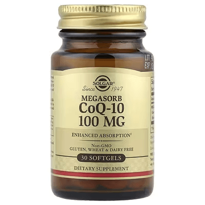 CoQ10 100 мг 30 мягких капсул Solgar