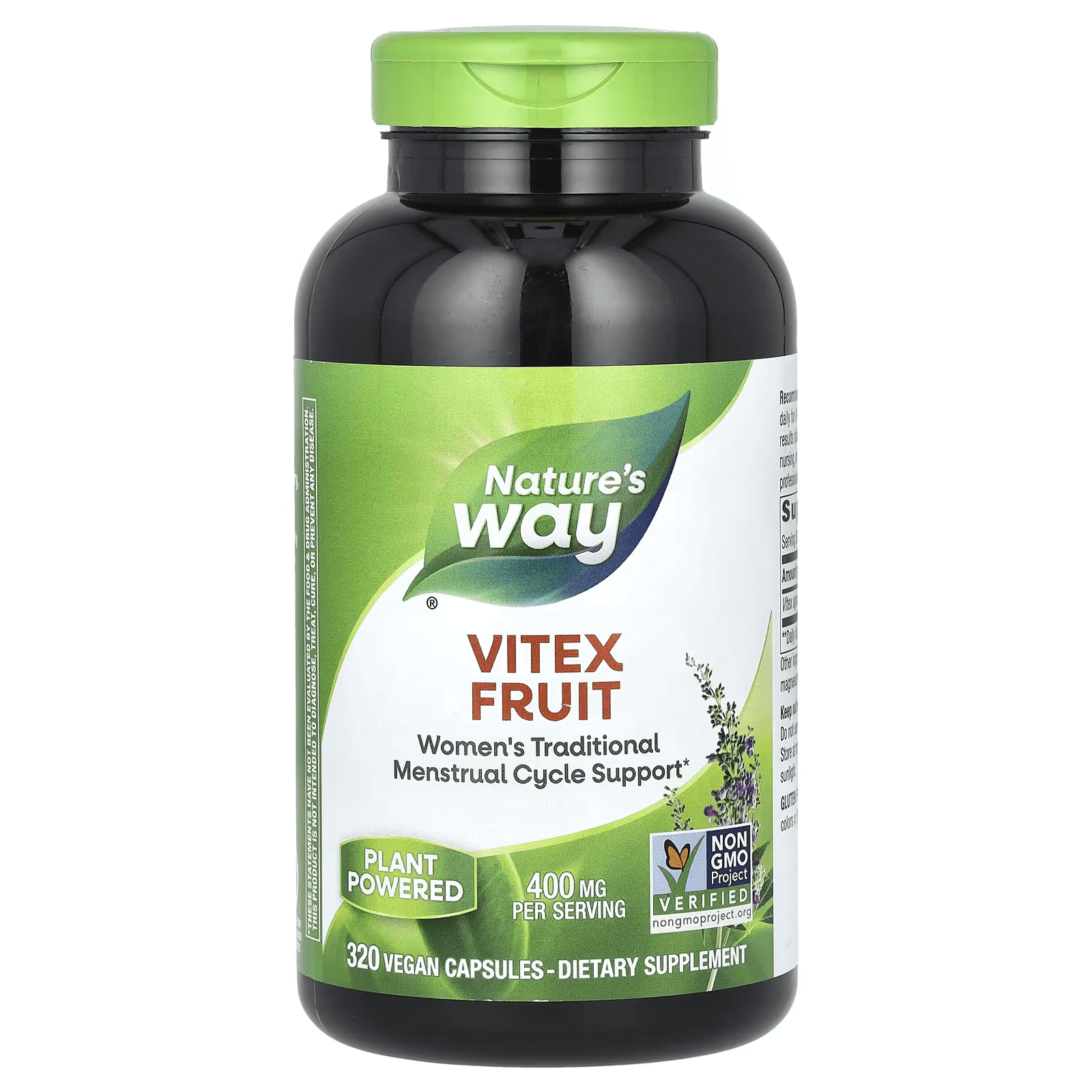 Плоды витекса, 400 мг, 320 веганских капсул, Vitex Fruit, Nature's Way