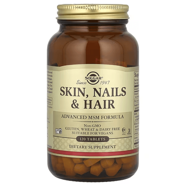 Кожа, ногти и волосы, 120 таблеток, Skin, Nails & Hair, Solgar