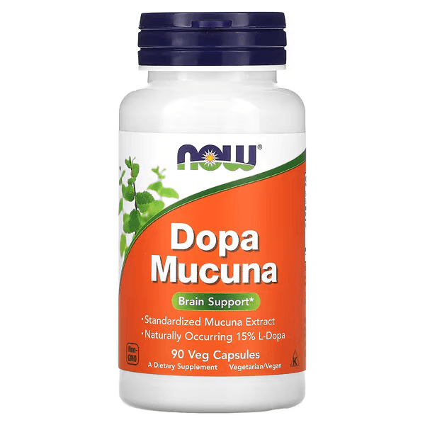 Мукуна жгучая, 90 растительных капсул, Now Foods, Dopa Mucuna