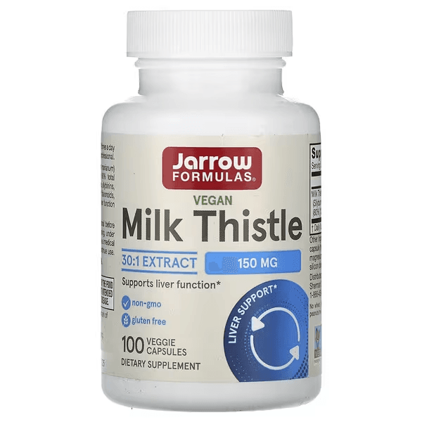 Расторопша, 150 мг, 100 растительных капсул, Jarrow Formulas, Milk Thistle