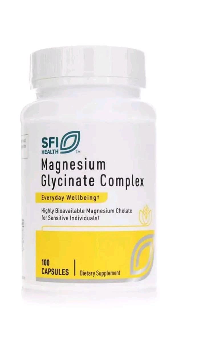 Магний глицинат, 100 мг, 100 капсул, SFI Health, Magnesium Glycinate Complex