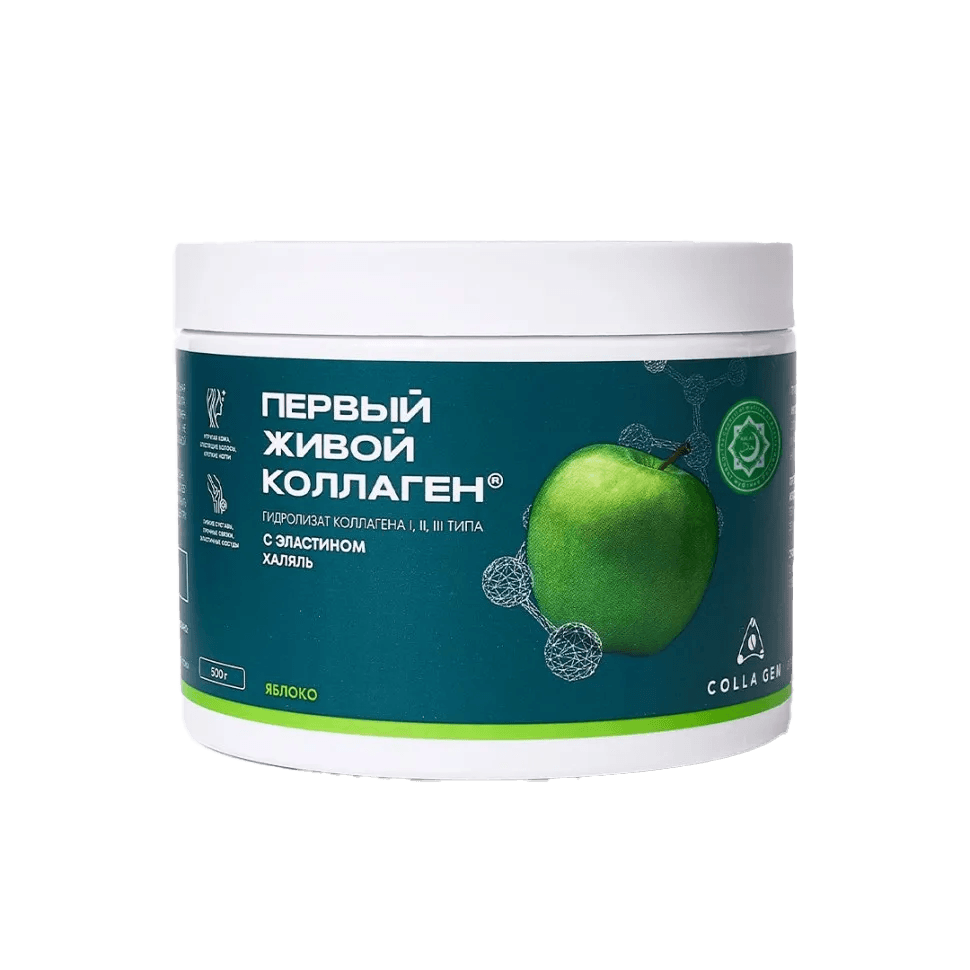 Первый Живой Коллаген, вкус Яблоко, 500 г, Colla Gen