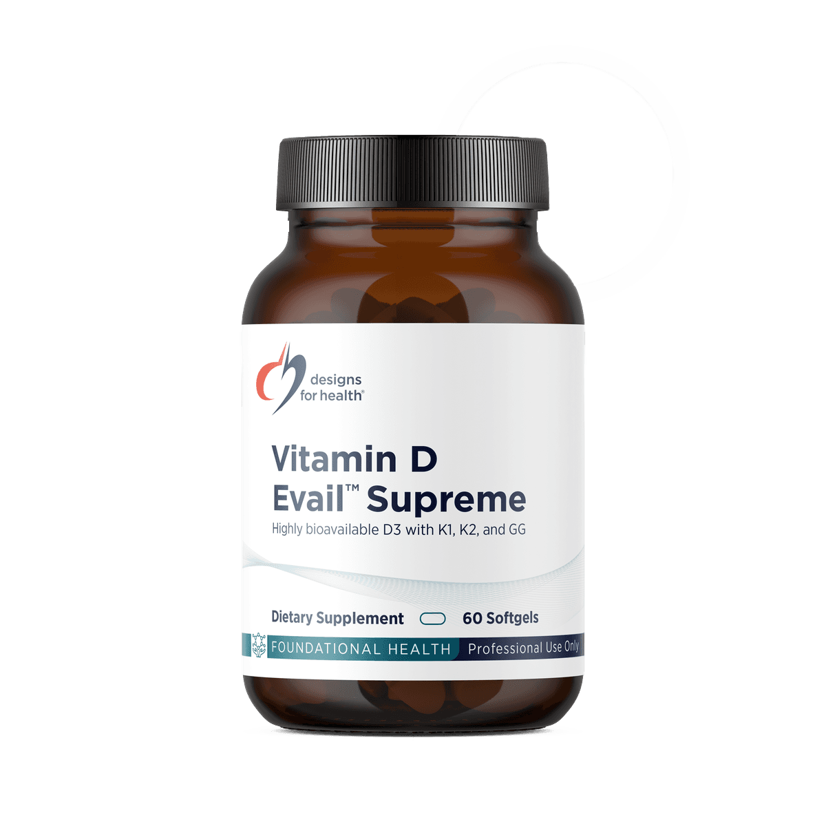 Витамин Д 10 000 МЕ, 60 капсул, Designs For Health, Vitamin D Evail 10K