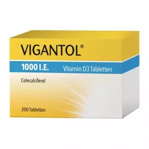 Витамин Д3, 1000 МЕ, 200 таблеток, Vigantol, Vitamin D3