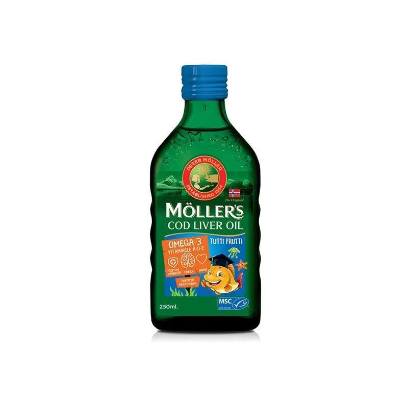 Омега-3 Рыбий жир, вкус Тутти Фрутти, 250 мл, Moller, Omega Germany Tuttu Frutti