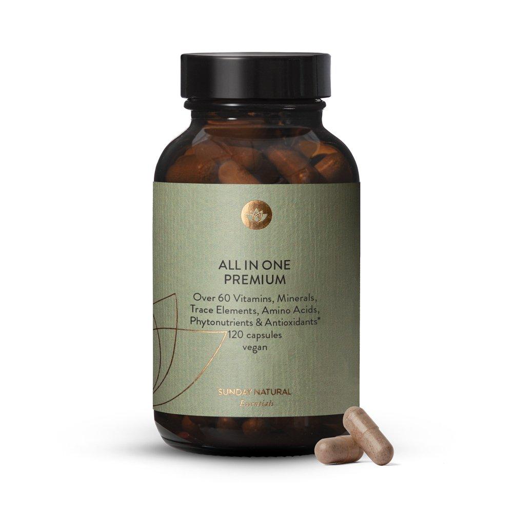 Мультивитамины Все в одном,Премиум, 120 капсул, Sunday Natural, All In One Premium