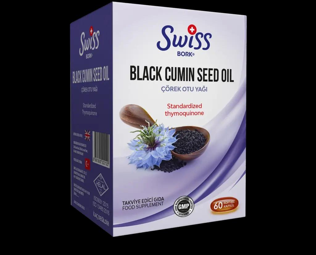 Масло семян черного тмина, 1200 мг, 60 капсул, Swiss Bork, Black Cumin Seed Oil