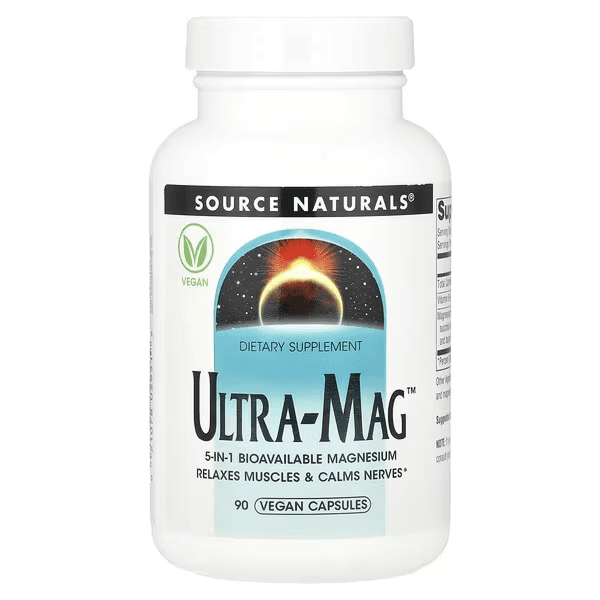 Магний с витамином B6, 90 капсул, Source Naturals, Ultra-Mag