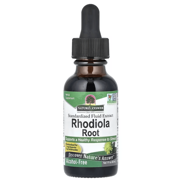 Корень родиолы, жидкий экстракт, 1000 мг, 30 мл, Natures Answer, Rhodiola Root