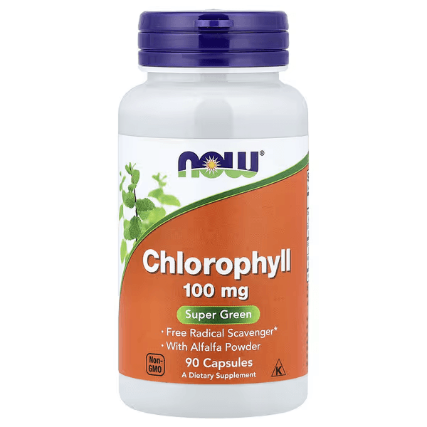 Хлорофилл, 100 мг, 90 капсул, NOW Foods, Chlorophyll