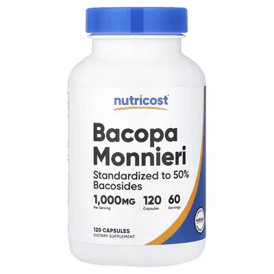 Бакопа Монье 1000 мг 120 капсул Nutricost
