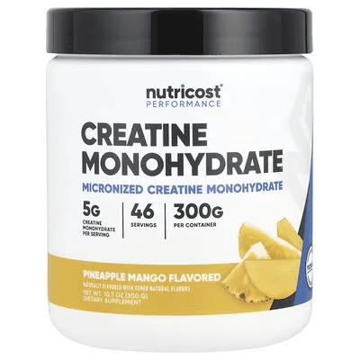 Креатин моногидрат 300 г со вкусом ананас-манго Nutricost