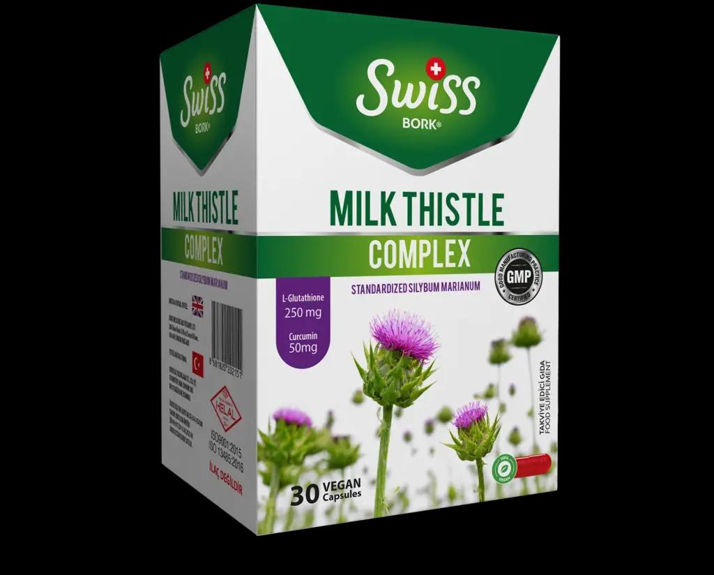 Расторопша, 30 капсул, Swiss Bork, Milk Thistle Complex