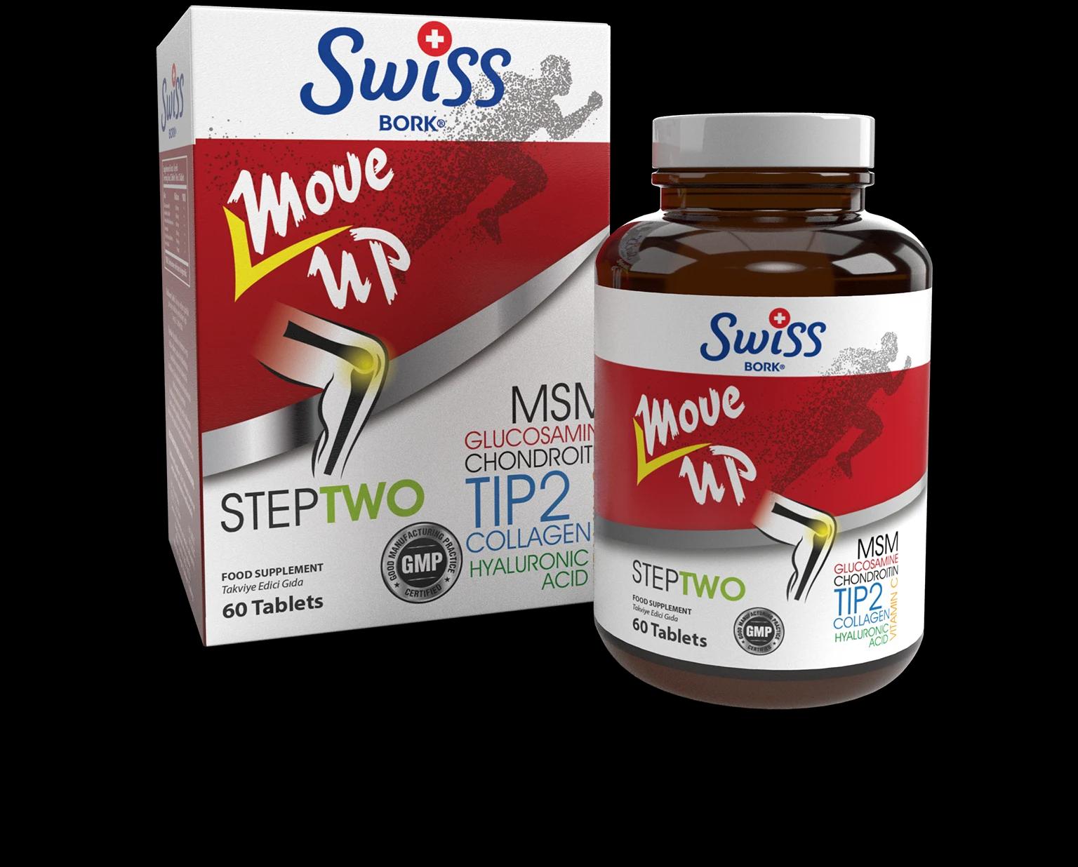 Поддержка суставов, Мув Ап Степ 2, 60 таблеток, Swiss Bork, Move UP 60 tablets step 2