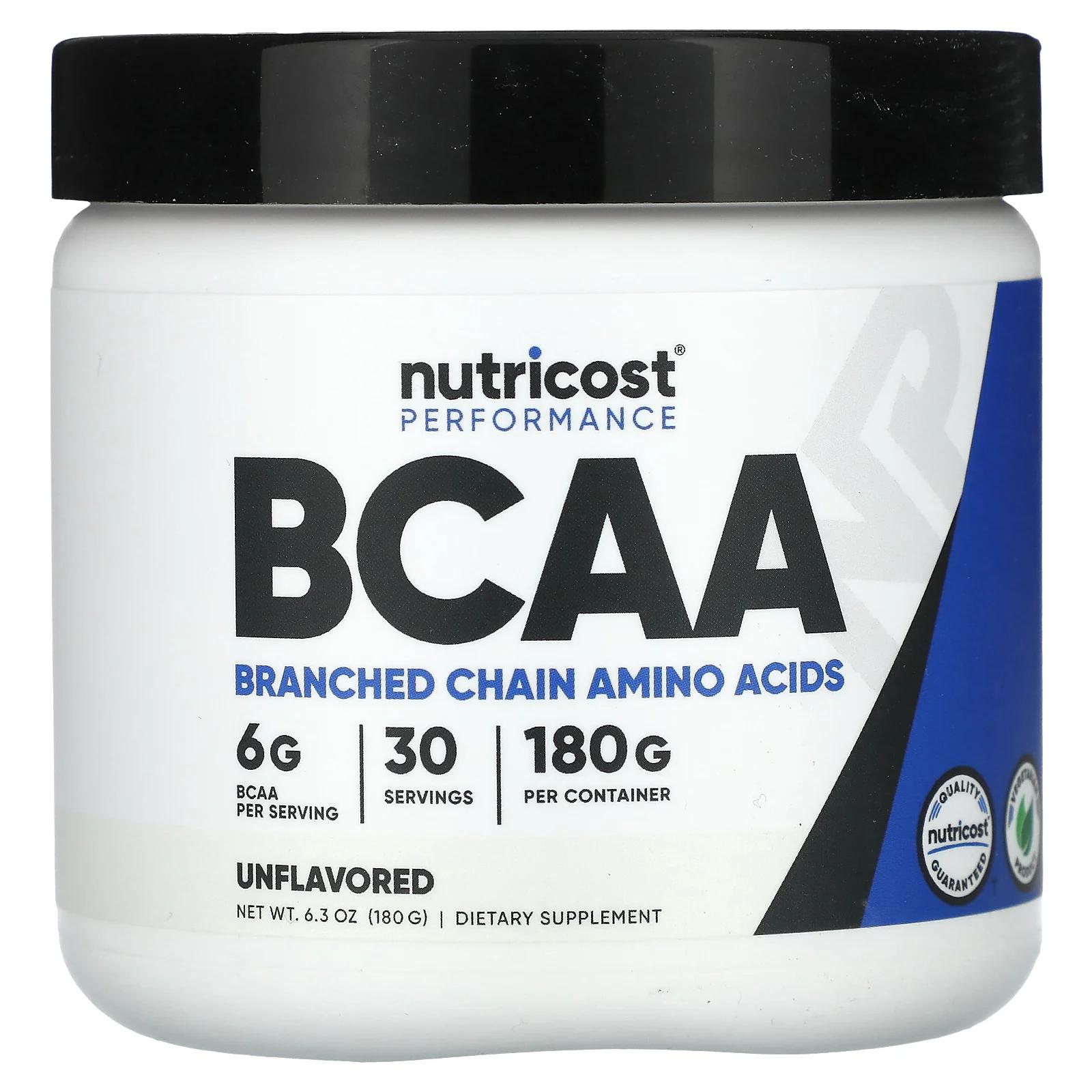 ВСАА без добавок, 180 г, Nutricost, BCAA Unflavoured